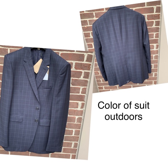 NWT Mens Burberry 2-piece suit Navy Millbank 44R - Picture 4 of 8